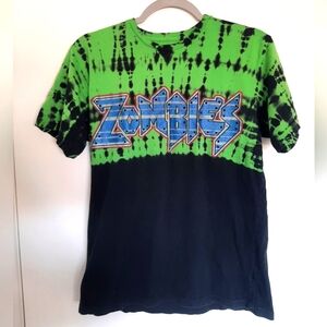 Flatbush Zombies Tie-Dye Green & Black Short Sleeve T Shirt - Small